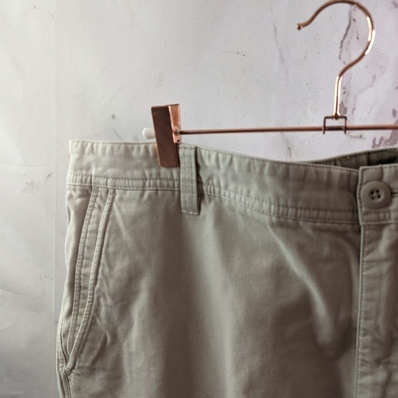 OP Shorts Men 43 Cargo Vintage Y2K Khaki Baggy Loose Canvas 10 Inch Ocean - Picture 2 of 8